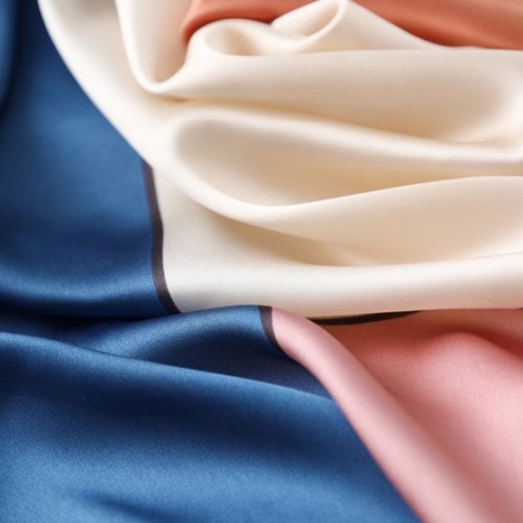 Luxury Fall Scarf Solid Geometric Pattern - Picture 4 of 4